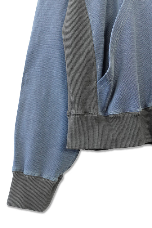 WASHED EMBROIDERY LOGO HOODIE -DARK BLUE- *Last1